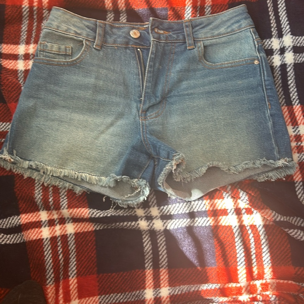 Washed off jeans shorts in size 2